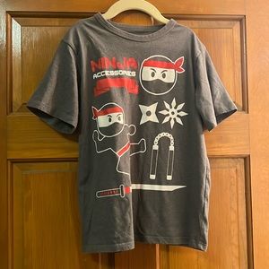 Children’s Place ninja accessories, character ninjas, gray T-shirt